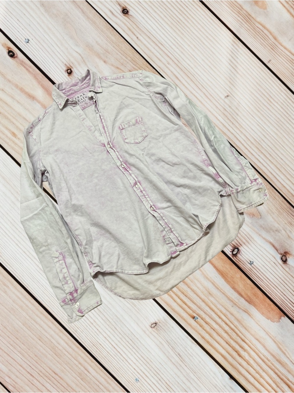 Frank & Eileen S cotton lavender mineral washed button up Eileen - Picture 2 of 13